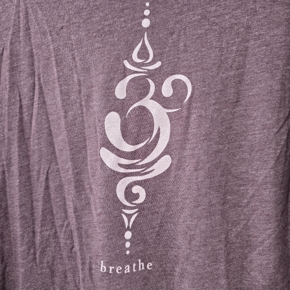 Soul Flower Organic Cotton Just Breathe Cowl Neck Yoga Hoodie Long Sleeve Size L - Picture 7 of 16